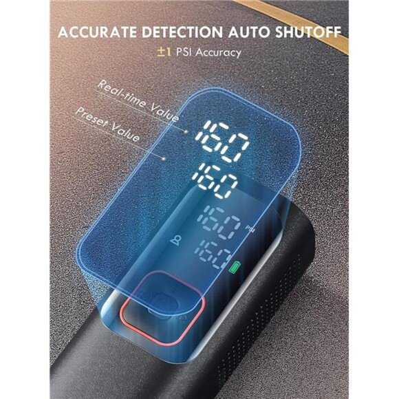 Tire Inflator Portable Air Compressor-Powerful 150PSI&2X Faster,AccuratePressure - Picture 5 of 7